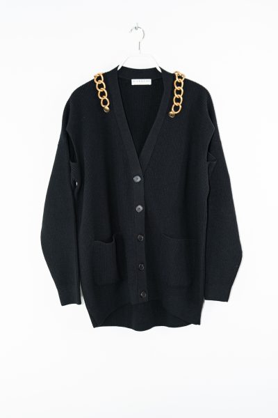 Givenchy Oversized Strickjacke in Schwarz und Gold