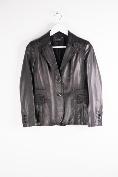 Gucci Lederblazer in Schwarz