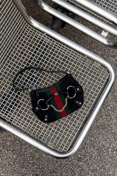 Vintage Gucci "Guccissima Horsebit" Handtasche in Schwarz