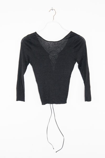 Gucci Vintage Top aus Rippstrick in Schwarz