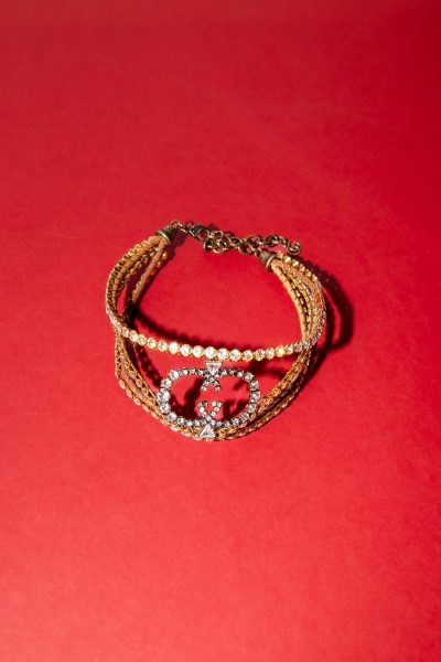 MCM "Patricia" Portemonnaie zum Umhängen in Rosa und Silber