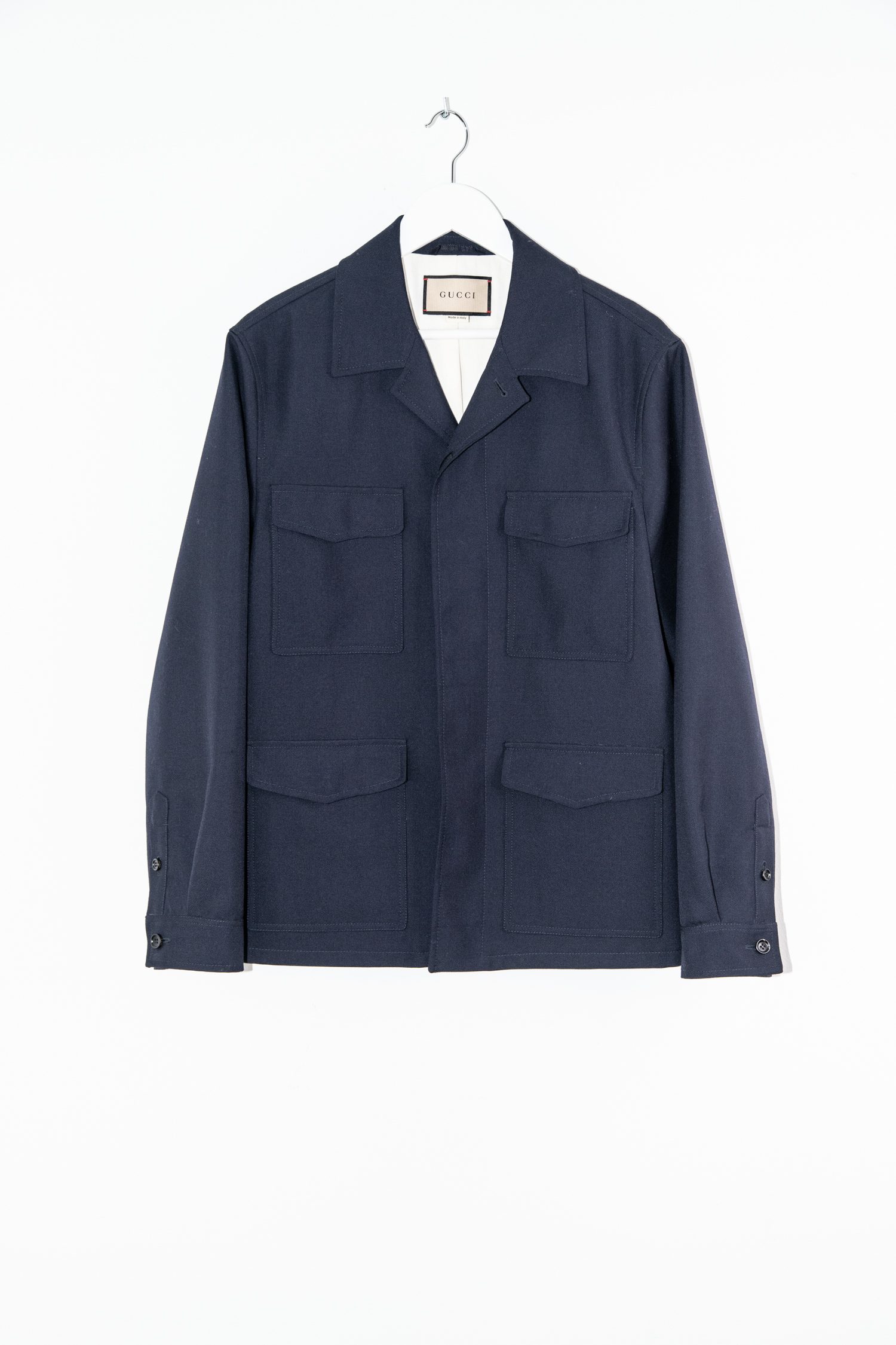 Gucci Jacke aus Wollgemisch in Dunkelblau