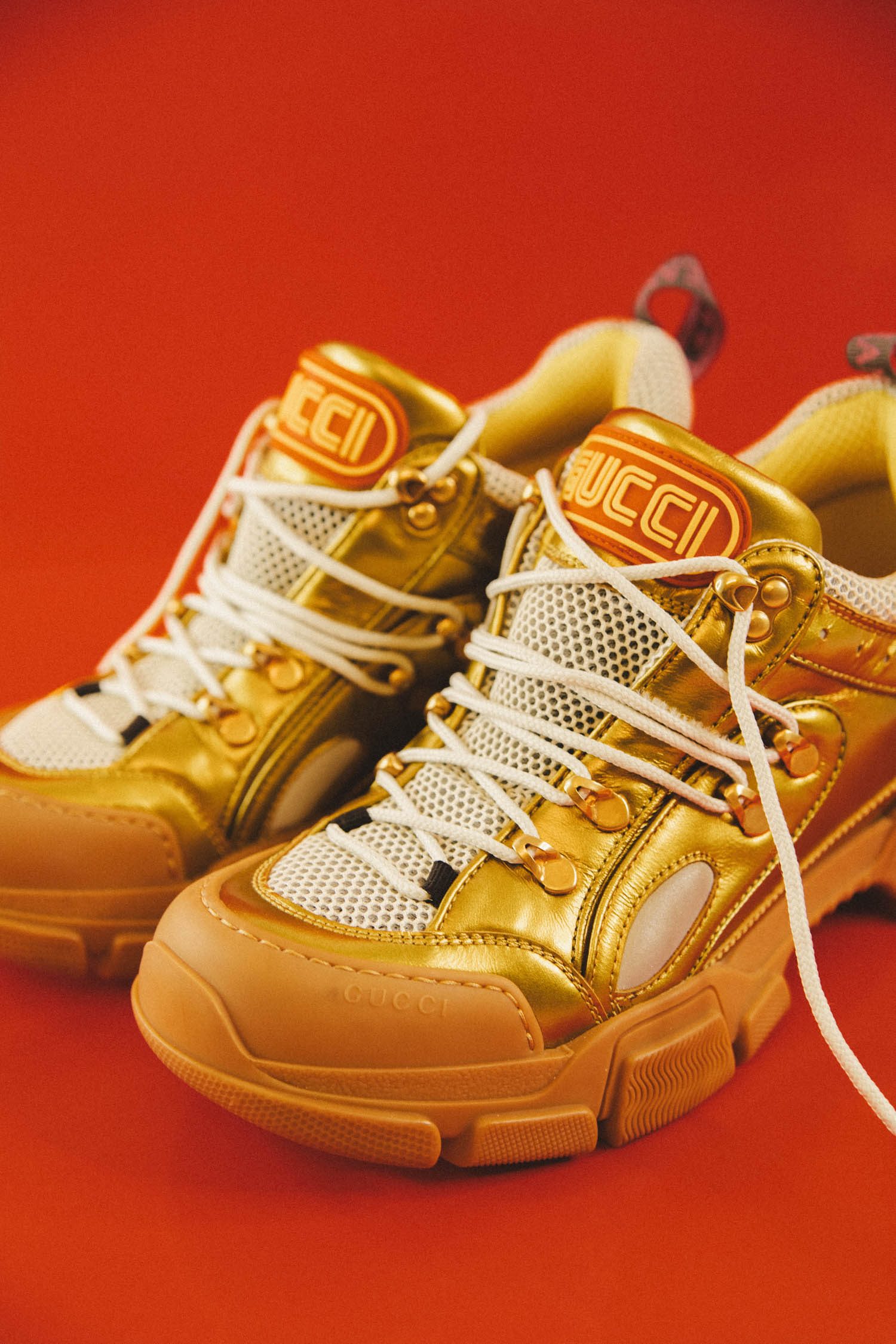 Thumbnail of http://Gucci%20Flashtrack%20Sneaker%20in%20Gold