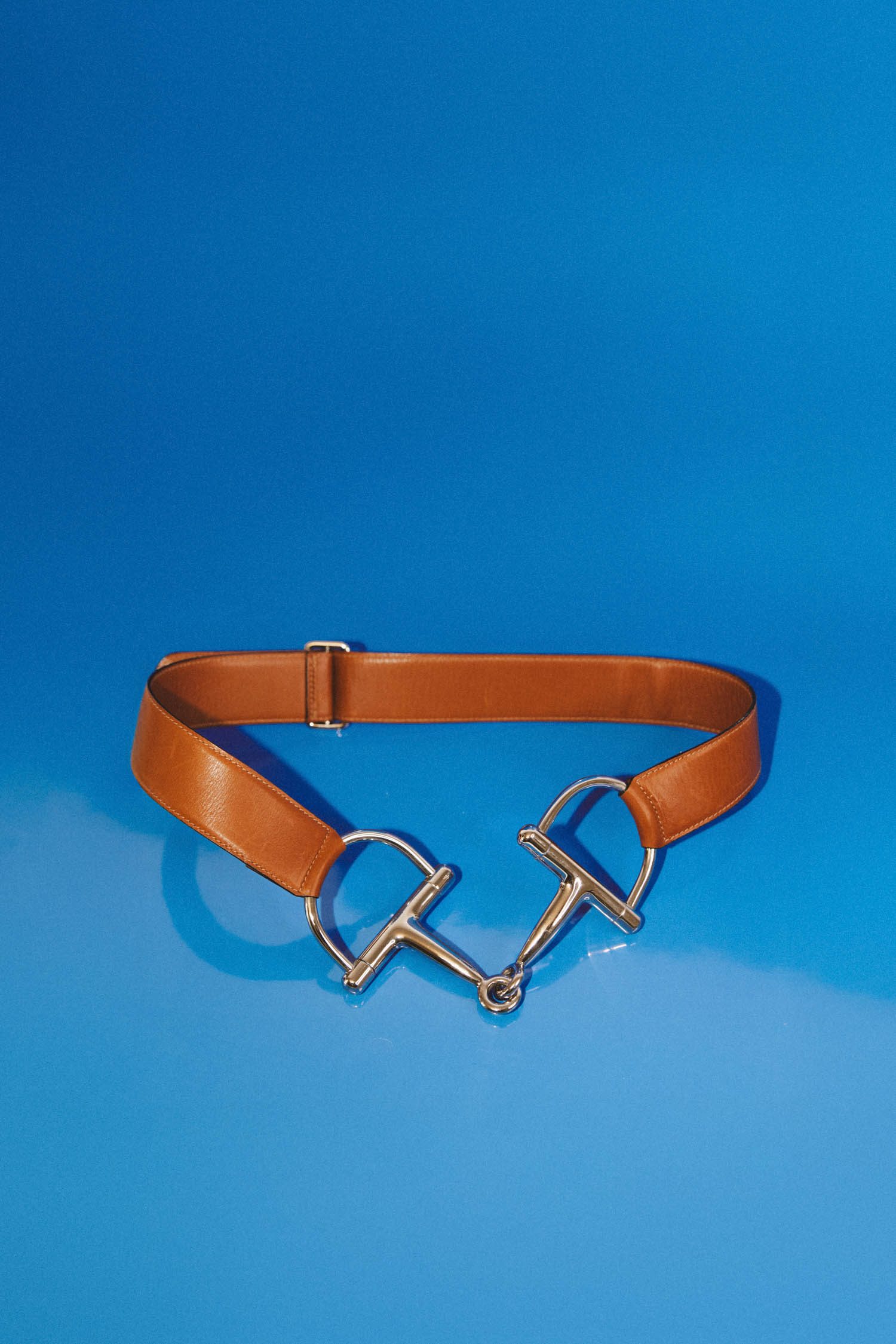 Thumbnail of http://Gucci%20Vintage%20Gürtel%20mit%20Horsebit-Schnalle%20in%20Cognacfarben