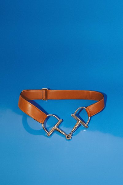 Gucci Vintage Gürtel mit Horsebit-Schnalle in Cognacfarben