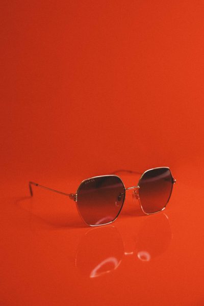 Gucci Sonnenbrille in Gold und Braun