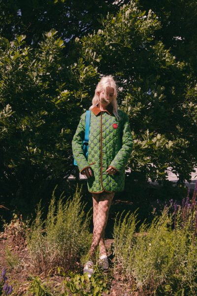 Gucci Steppjacke mit Monogramm- Muster