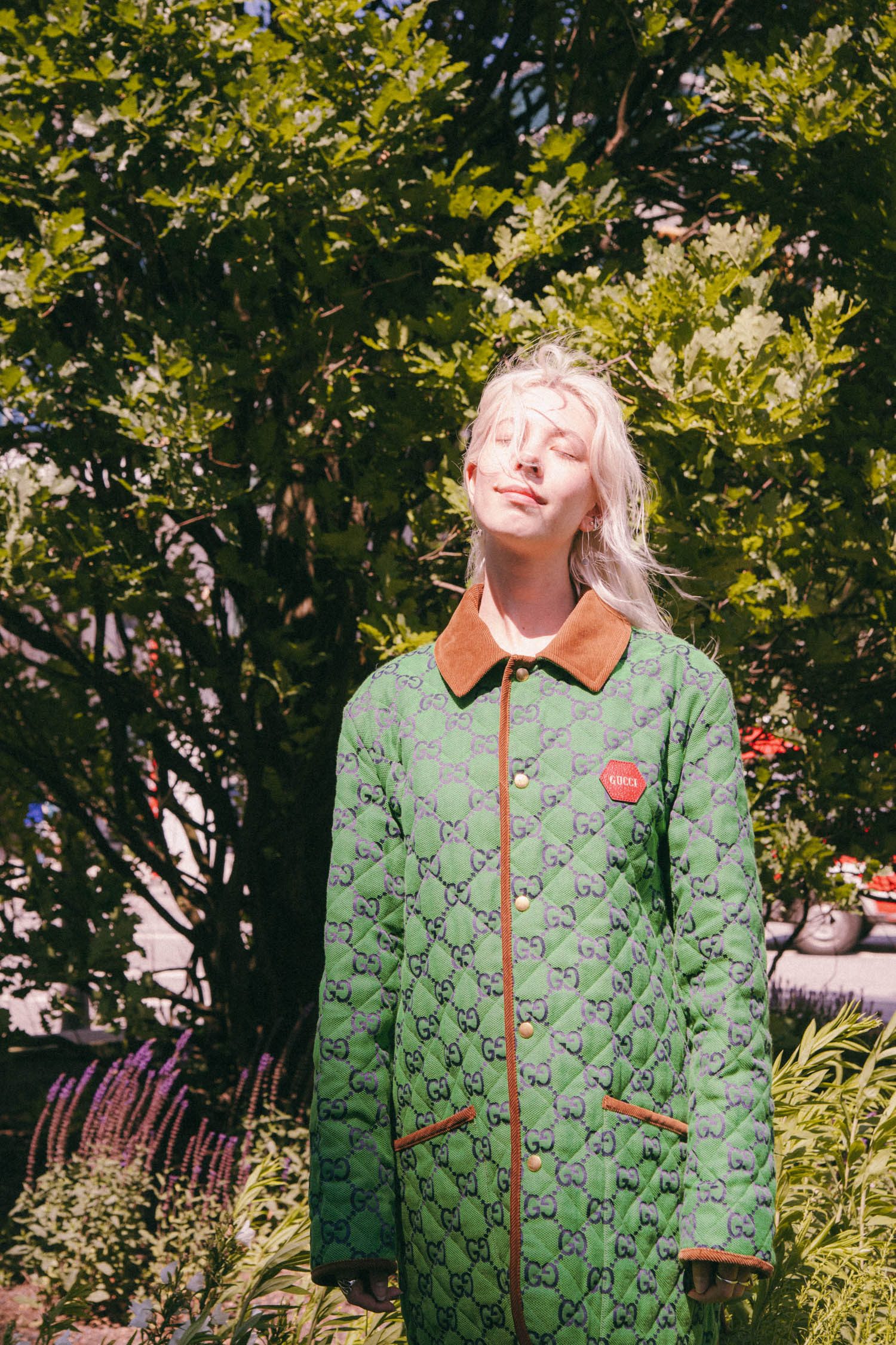 Gucci Steppjacke mit Monogramm- Muster