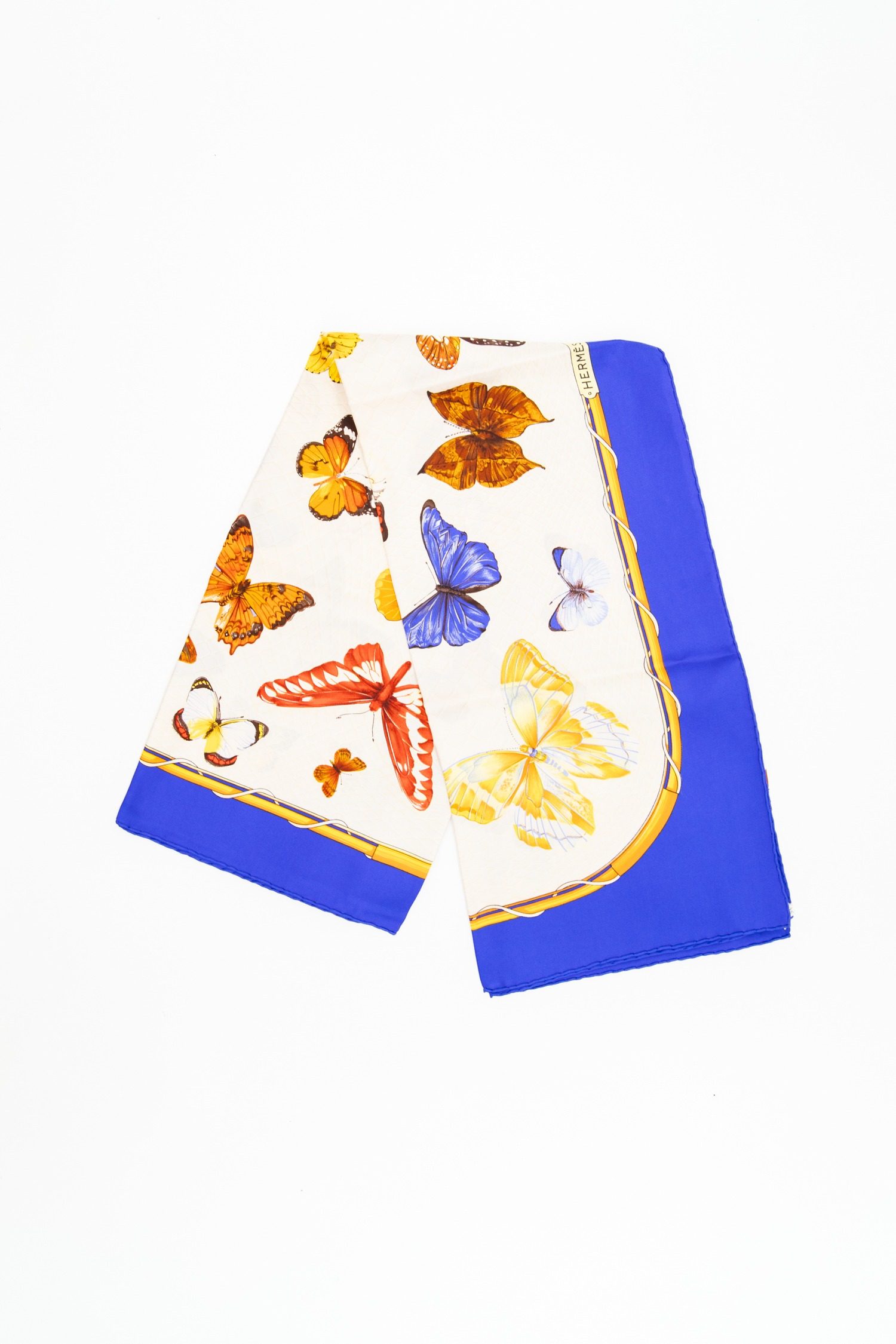 Thumbnail of http://Hermès%20Farandole%20Seidentuch%20in%20Blau%20und%20Bunt