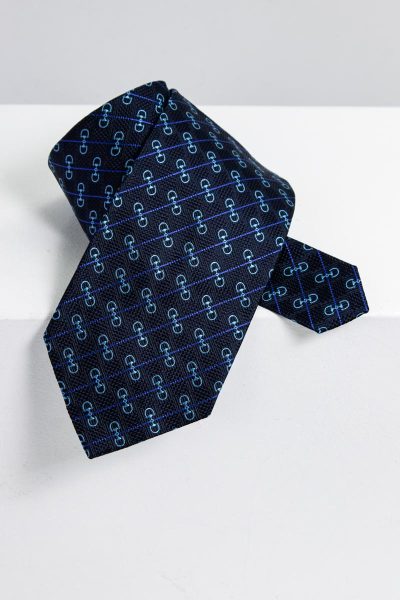 Gucci Krawatte aus gewebter Seide mit Horsebit Detail