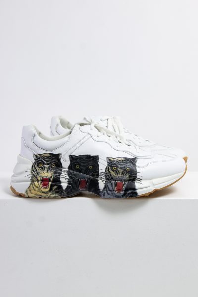 Gucci "Rhyton" Sneaker mit Tiger-Print in weiß