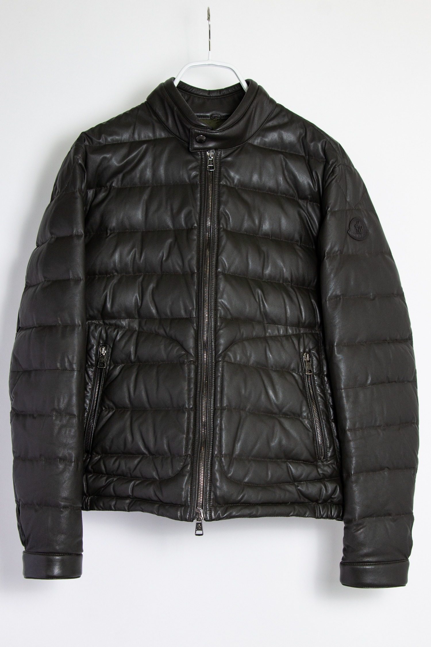 Thumbnail of http://Moncler%20Daunen-Lederblouson%20mit%20Steppmuster