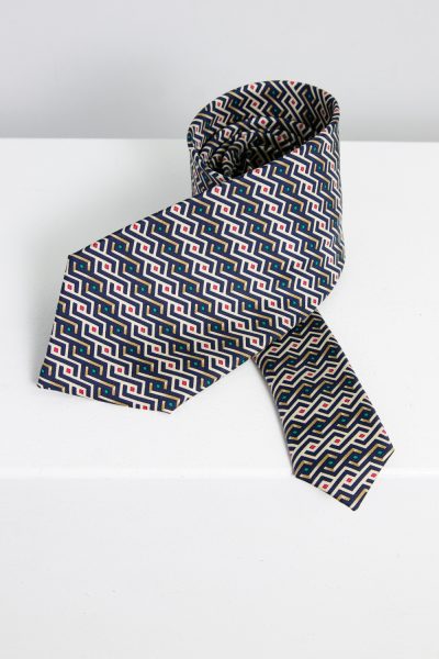 Hermès Krawatte mit geometrischem Muster aus Seide