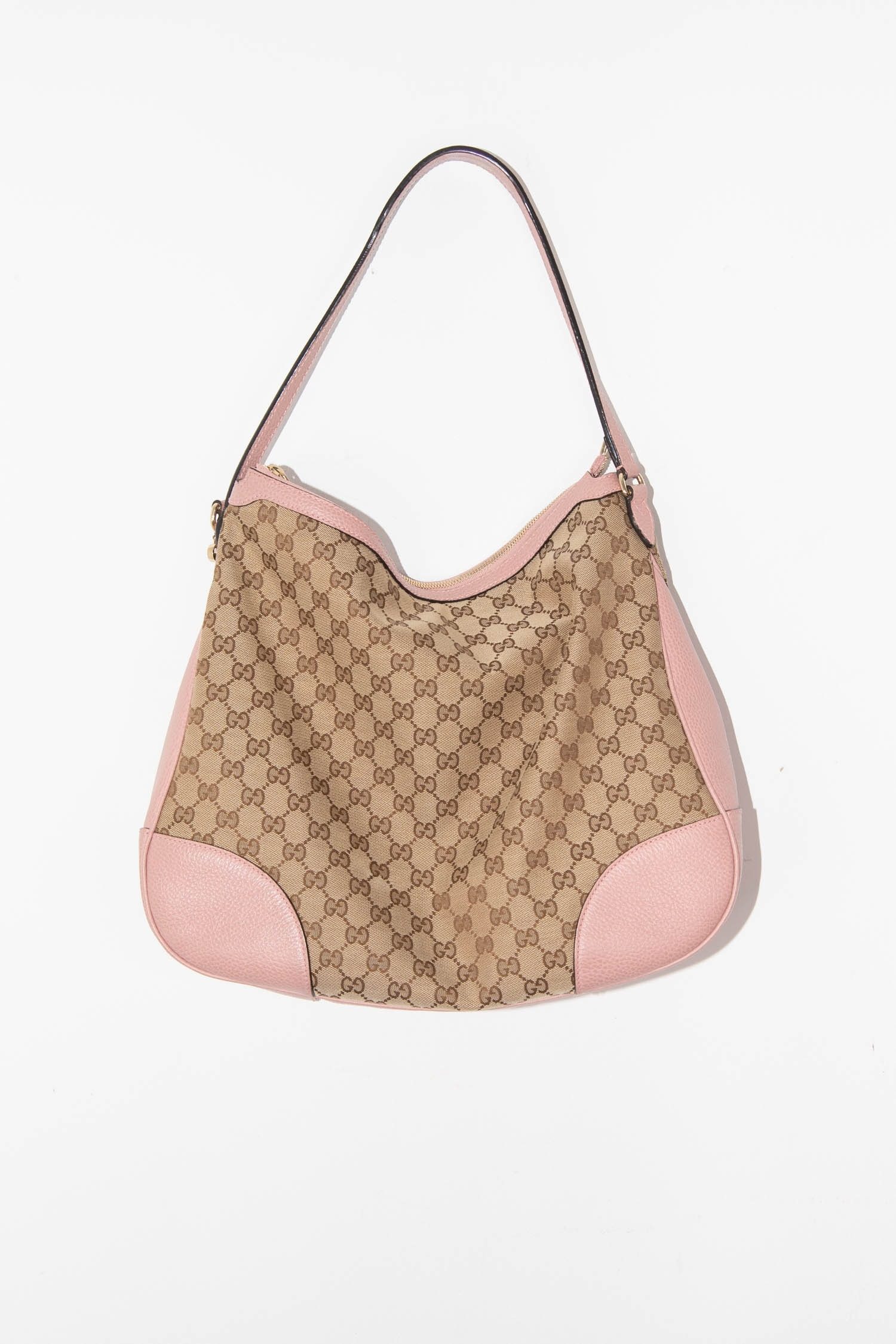 Thumbnail of http://Gucci%20Bree%20Schultertasche%20mit%20GG-Monogram%20in%20Rosa%20und%20Braun