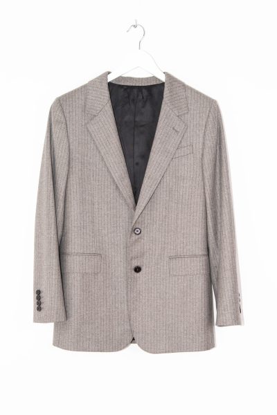 Celine "BNF" Blazer mit Nadelstreifen in Hellgrau