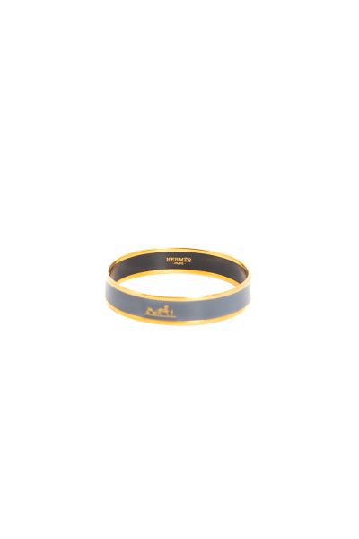 Hermès Armreif in Grau und Gold