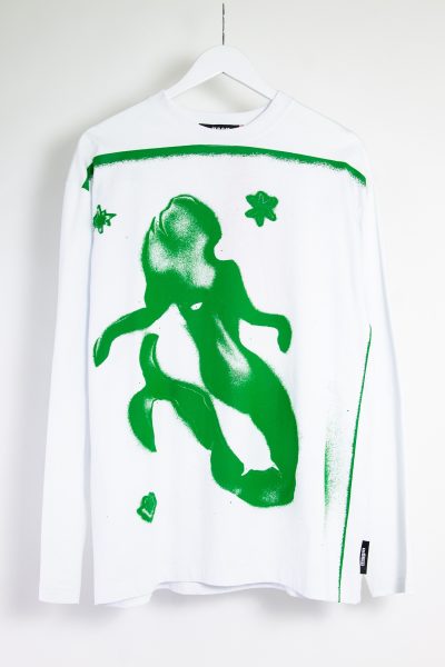 MSGM langarm T-Shirt mit Meerjungfrauen-Print