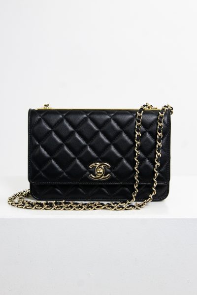 Chanel "Trendy CC Wallet on Chain" Umhängetasche in schwarz