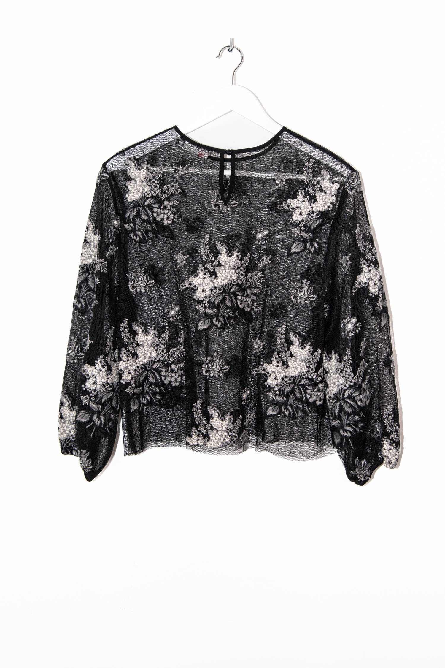 Red Valentino Tüllbluse mit Stickereien