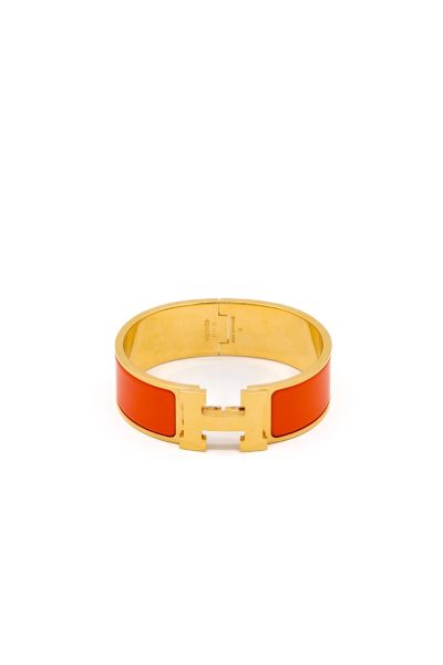 Hermès "Clic Clac" Armreif in Orange