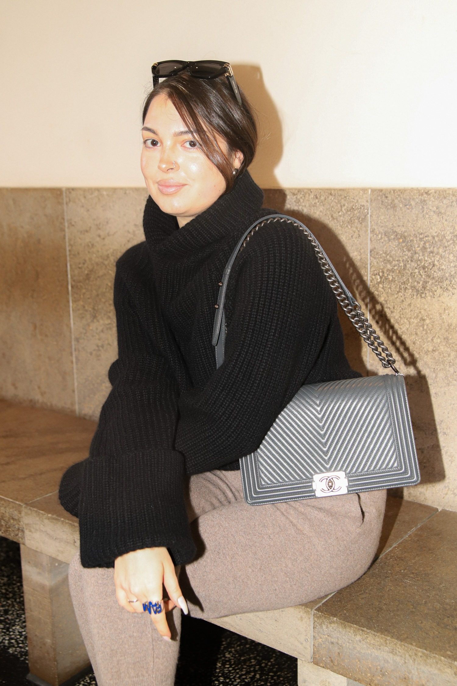 Thumbnail of http://Jacob%20Lee%20Strickpullover%20mit%20Rollkragen%20in%20Schwarz