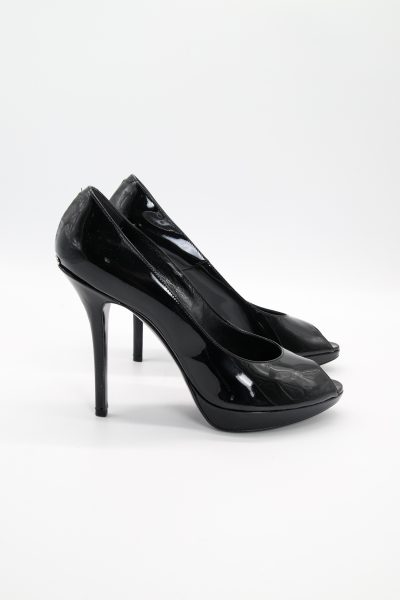 DIOR Peeptoe Pumps in Schwarz