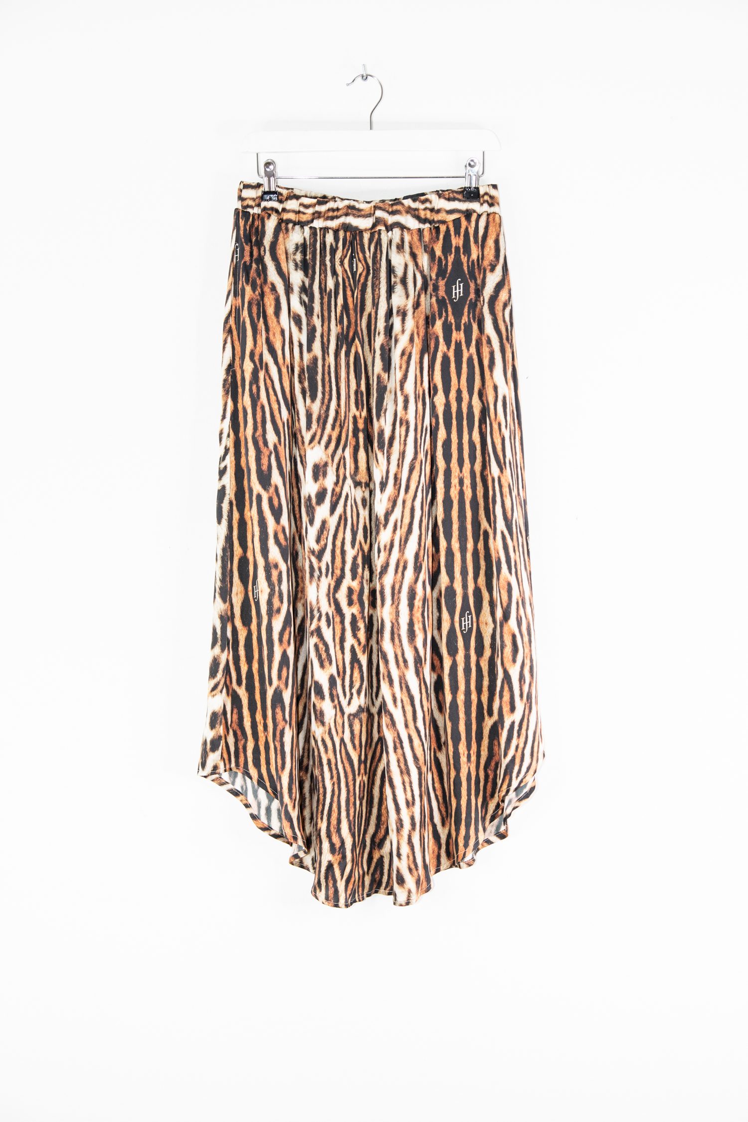 Friendly Hunting Midirock aus Seide mit Leomuster