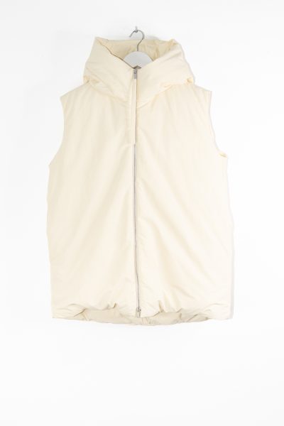 Jil Sander Oversized Daunenweste in Pastellgelb
