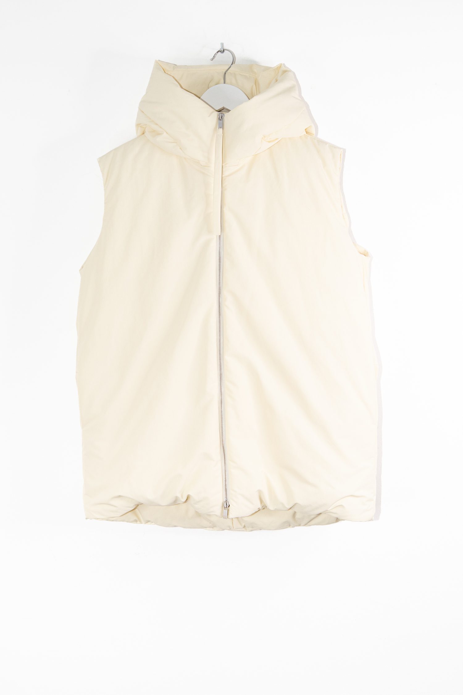 Jil Sander Oversized Daunenweste in Pastellgelb