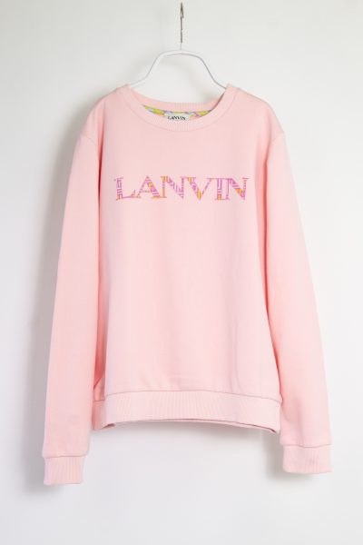 Lanvin Sweatshirt mit Logoprint in rosa