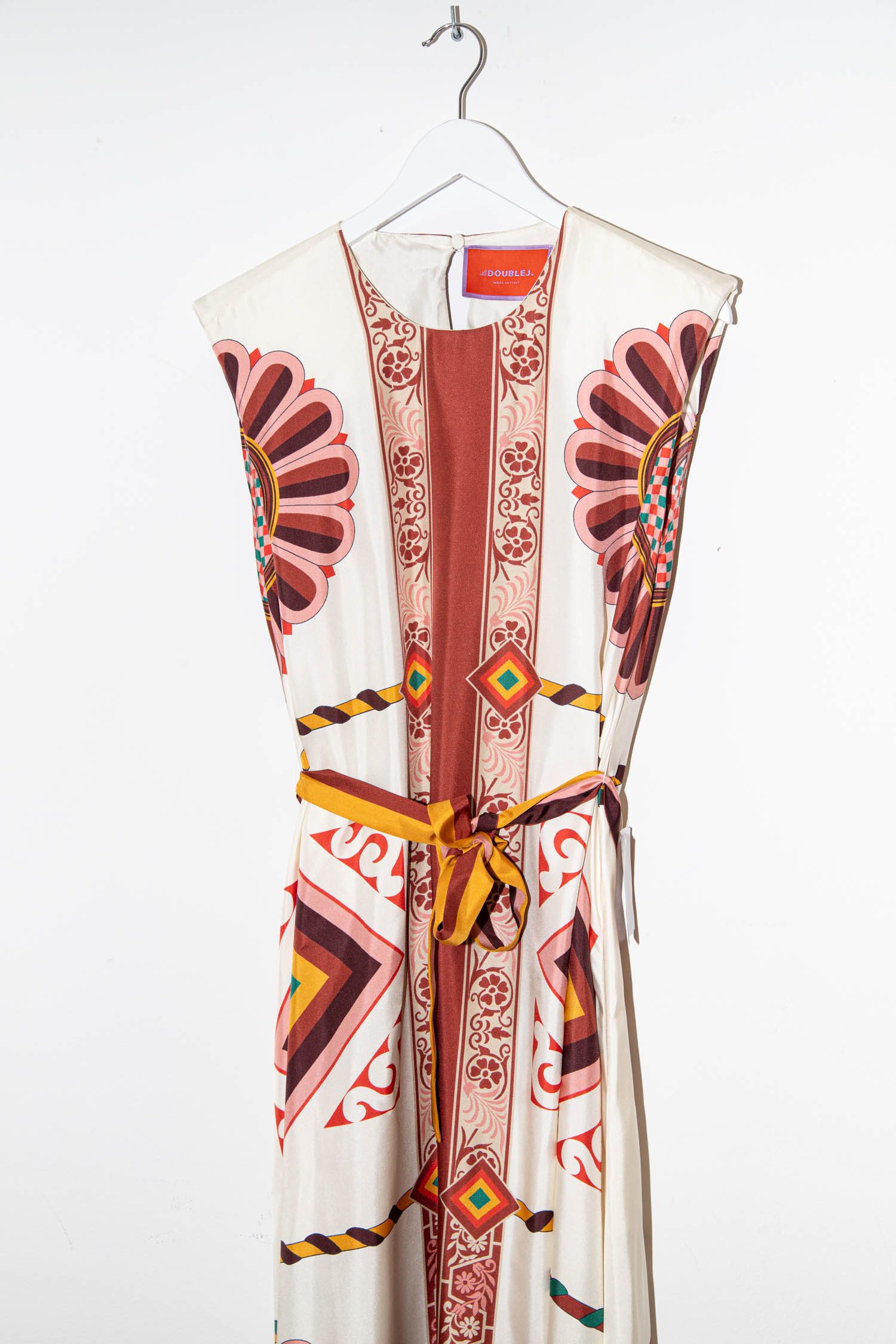 La Double J Maxikleid in Cremeweiß und Bunt