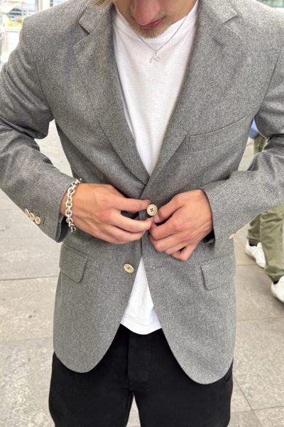 Loro-Piana-Herren-Bekleidung-Cashmere-Blazer-Grau