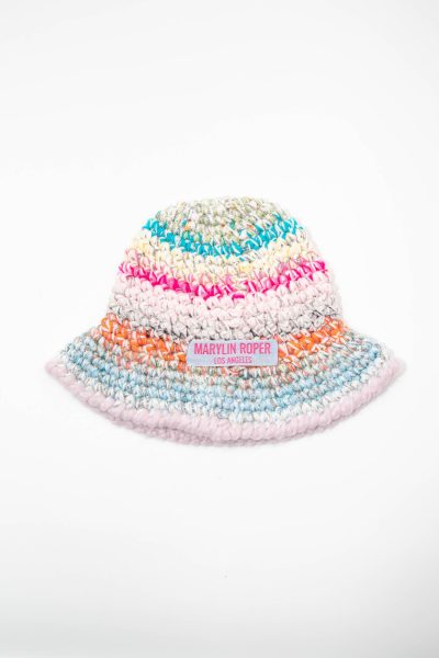 Marylin Roper "Crochet Bucket Hat" in Azur