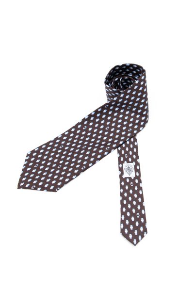 Gucci Krawatte mit geometrischem Muster in Dunkelbraun