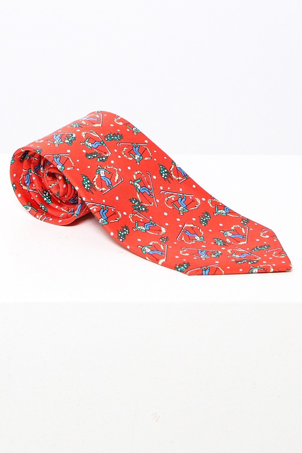 Thumbnail of http://Hermès%20Seidenkrawatte%20mit%20Skifahrern%20in%20Aktion