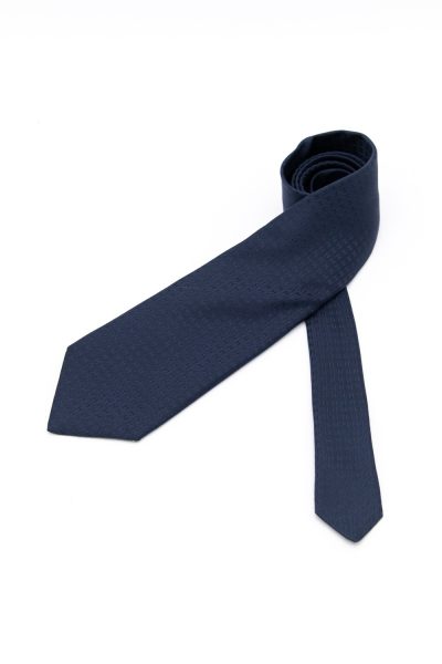 Hermès "Façonnée H" Krawatte in Dunkelblau
