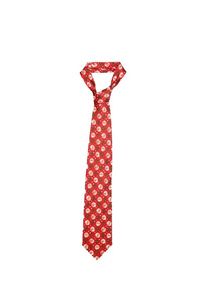 Yves Saint Laurent Krawatte in Rot mit Print