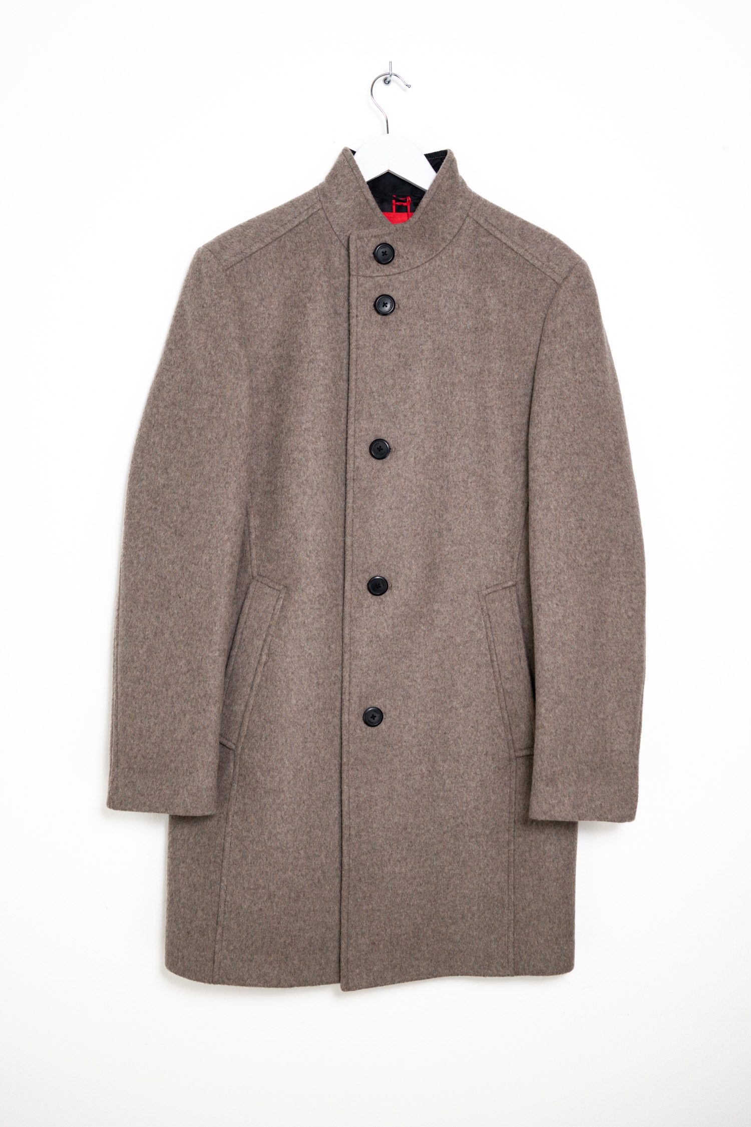 Hugo Boss gerader Mantel in Braun