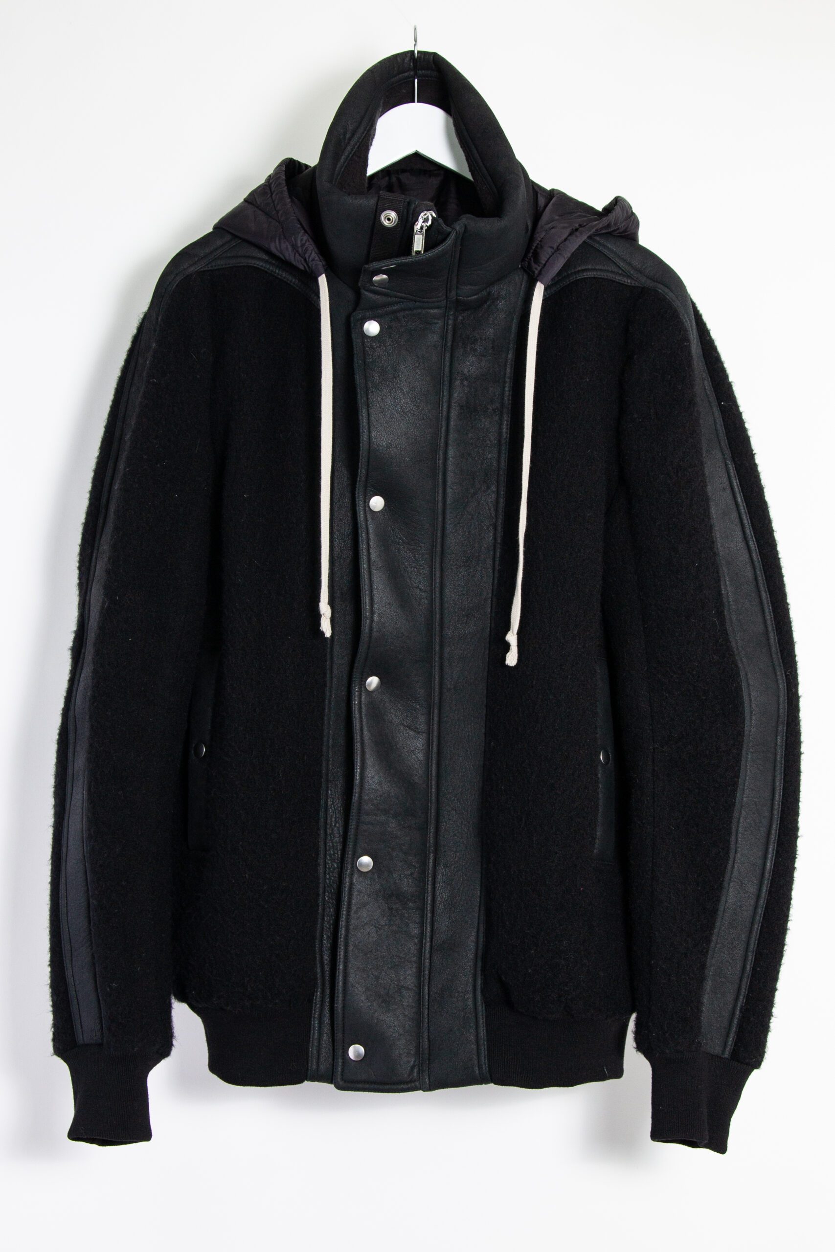 Thumbnail of http://Rick%20Owens%20Blouson%20aus%20flauschiger%20Wolle%20mit%20Kapuze