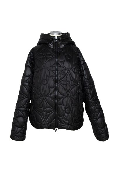 Louis Vuitton Steppjacke mit Monogram-Blüten in Schwarz