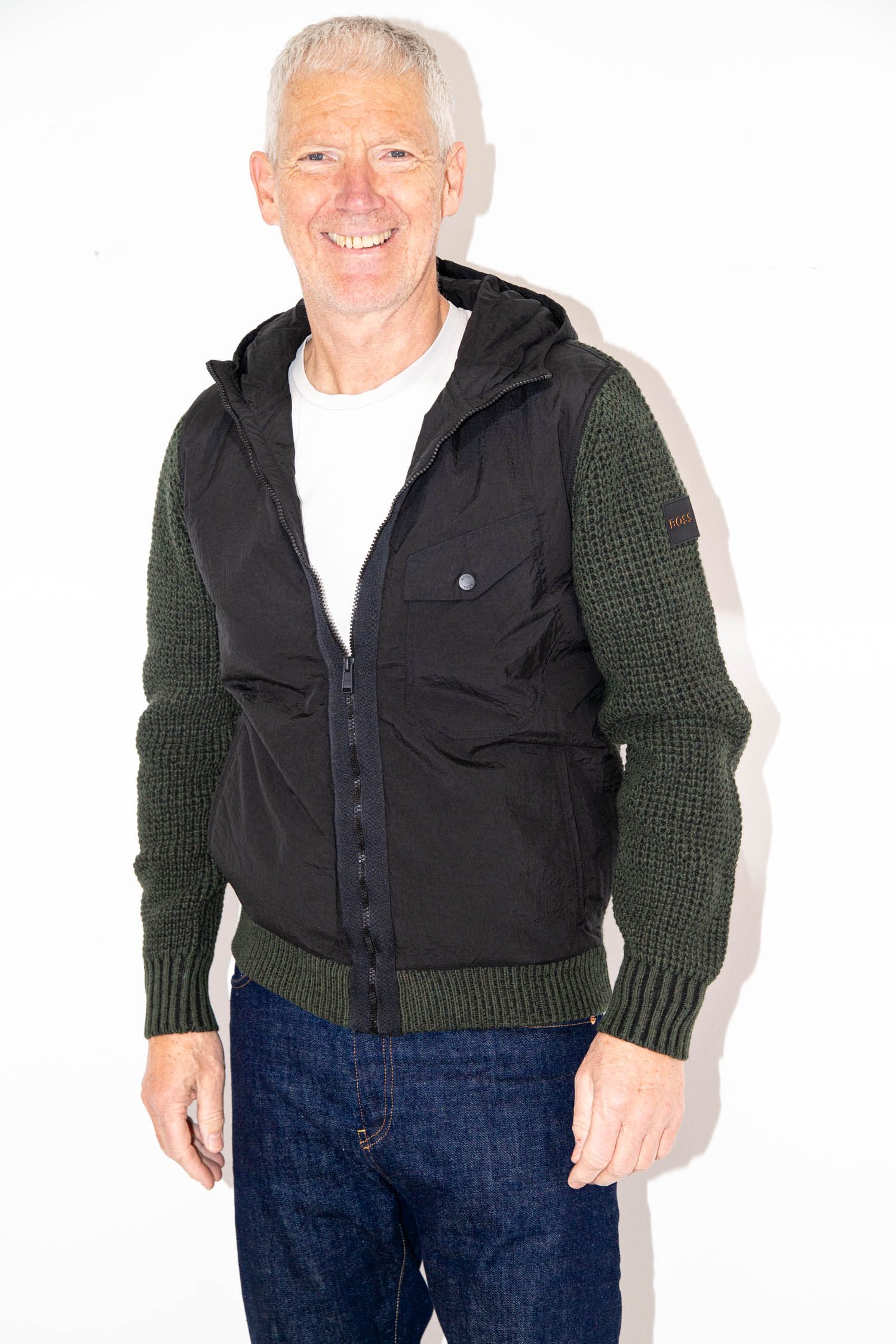 Hugo Boss Strickjacke in Dunkelgrün