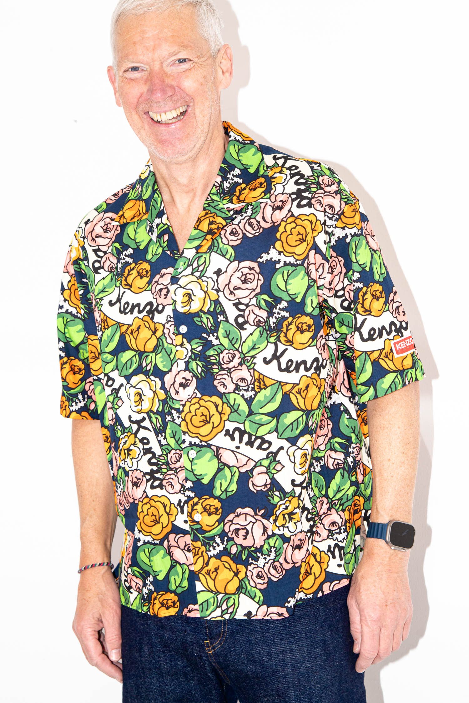 Kenzo "Hawaiian Flower" Kurzarm-Hemd