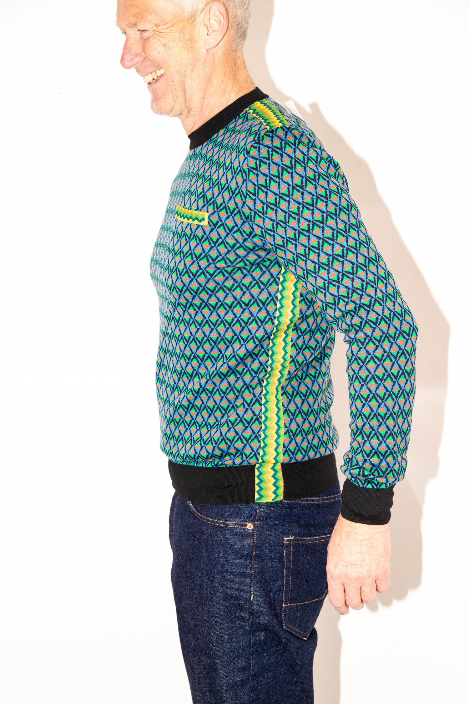 Prada Strickpullover mit buntem Muster