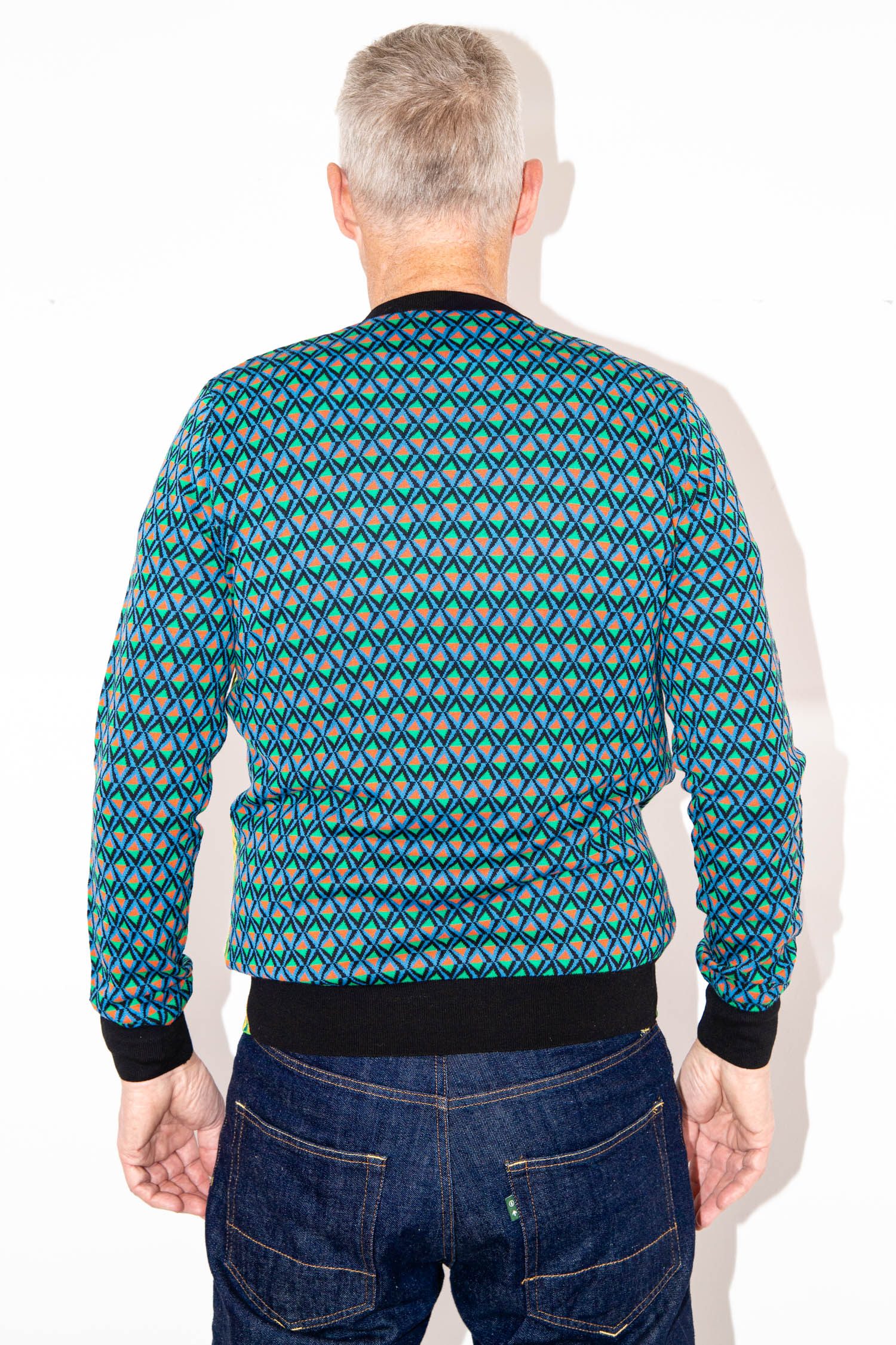 Prada Strickpullover mit buntem Muster