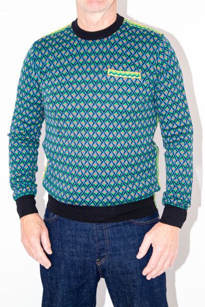 Prada Strickpullover mit buntem Muster