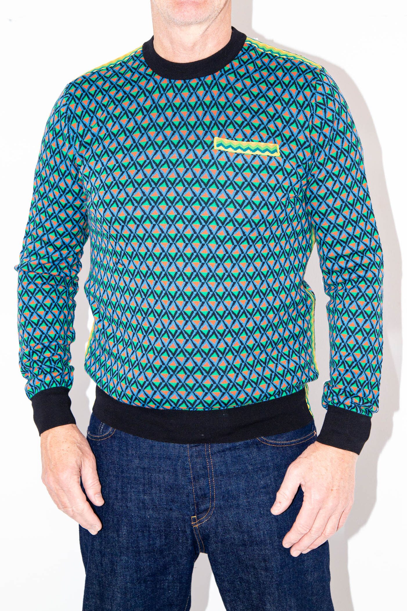 Prada Strickpullover mit buntem Muster