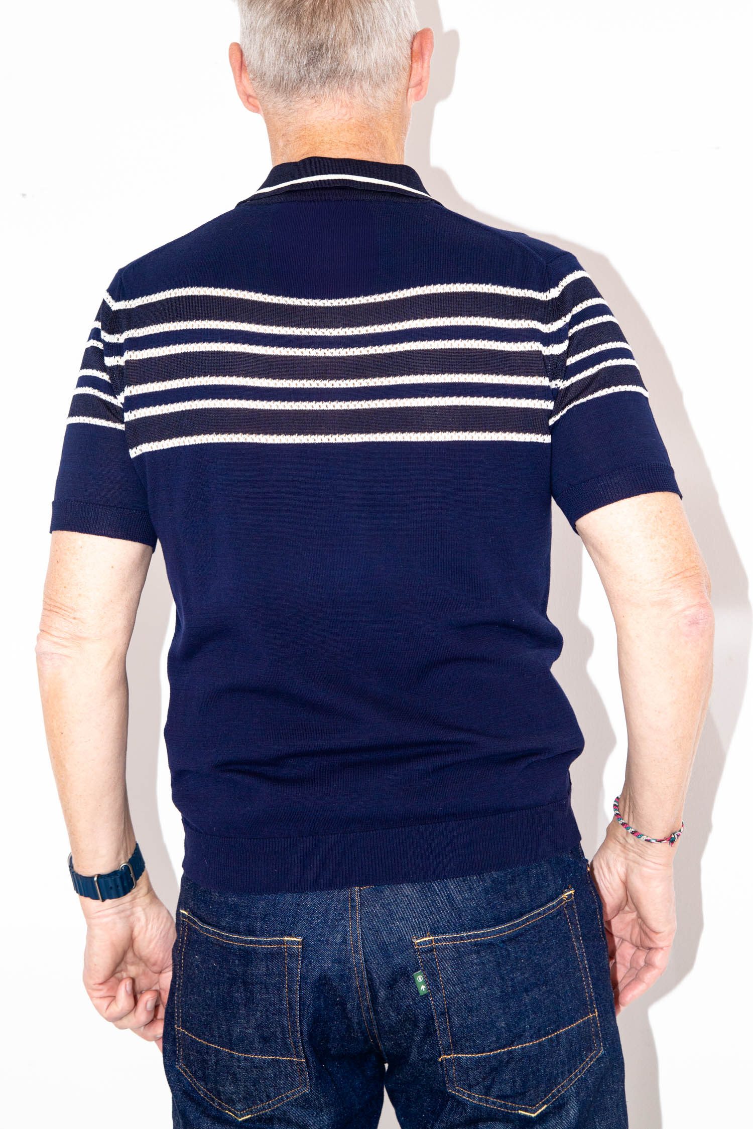 Roberto Collins gestricktes T-Shirt in Dunkelblau