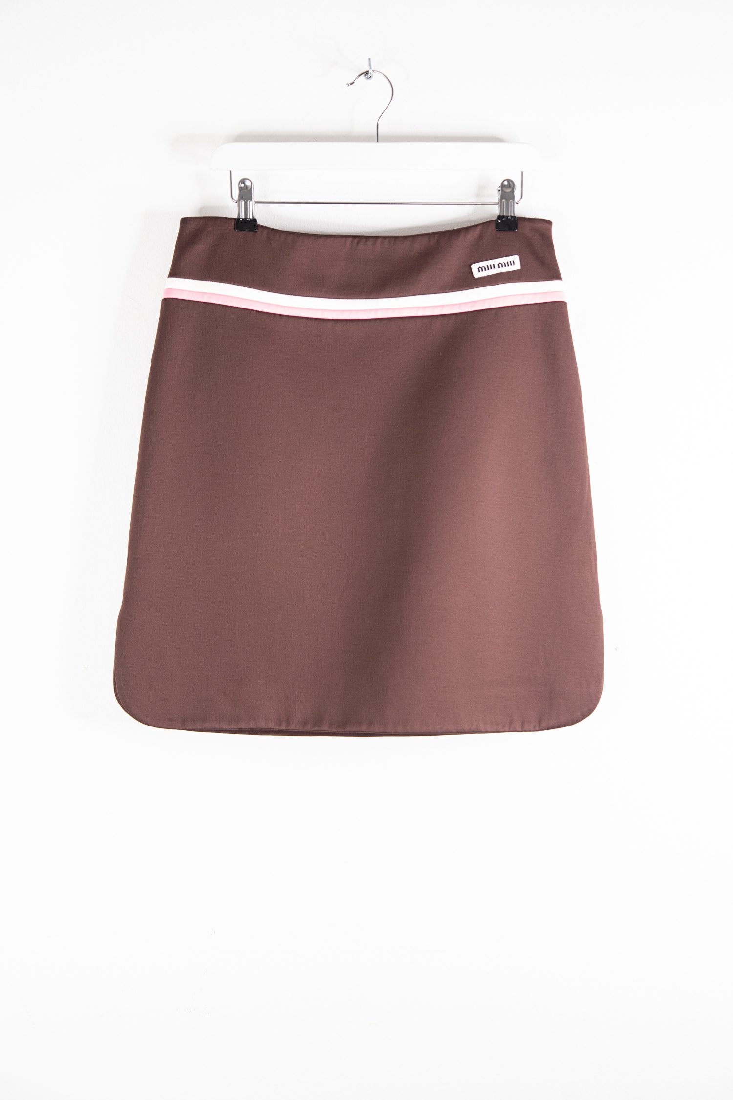 Miu Miu Minirock mit Streifen-Details in Braun