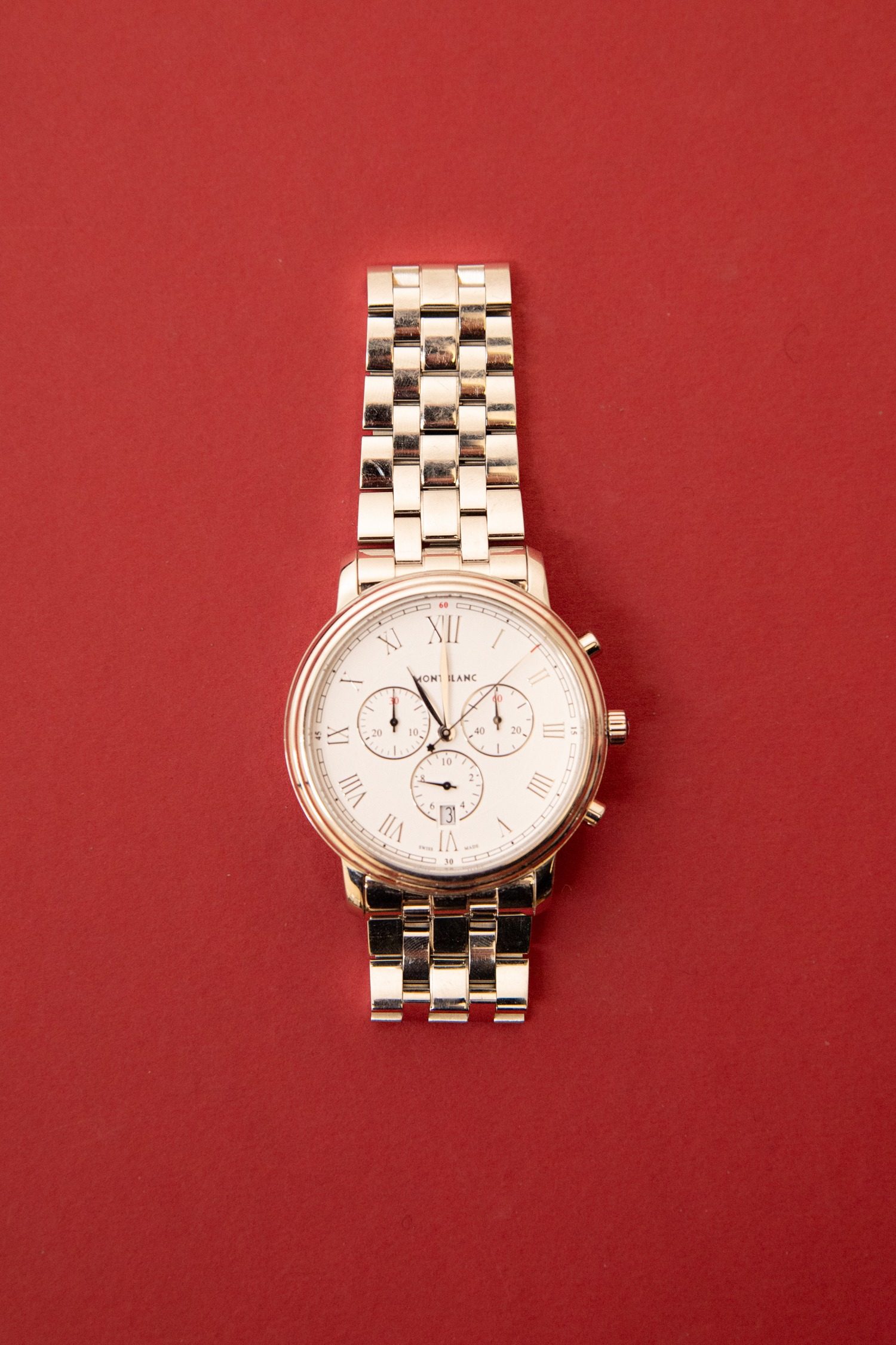 Thumbnail of http://Montblanc%20Tradition%20Chronograph%20Quartz%20Uhr%20in%20Silber%20und%20Weiß