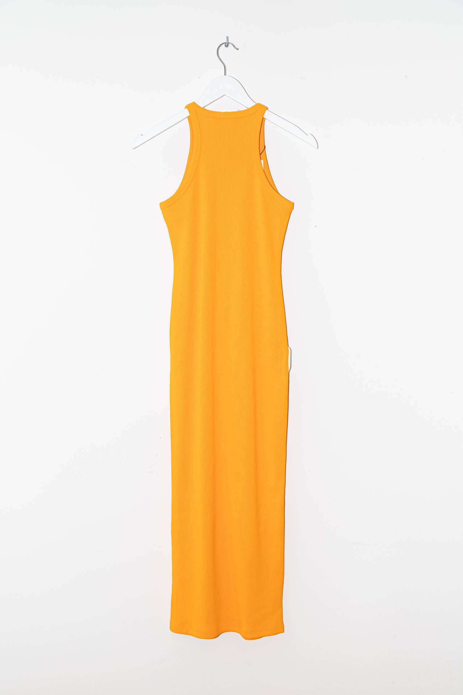 Off-White Rippstrickkleid in Orange